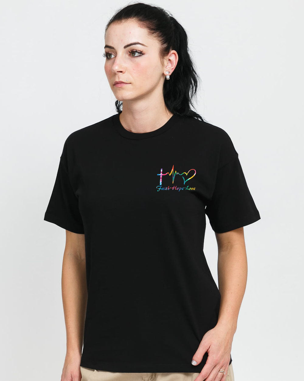 Way Maker Miracle Worker Tie Dye Flag Cross Women's Christian Tshirt