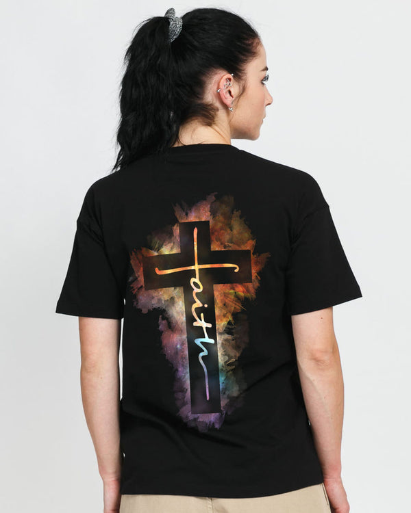 Faith Galaxy Cross Women's Christian Tshirt