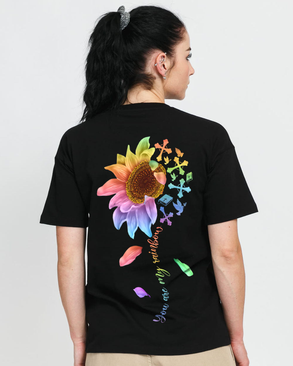You'Re My Rainbow Cross Faith Women's Christian Tshirt
