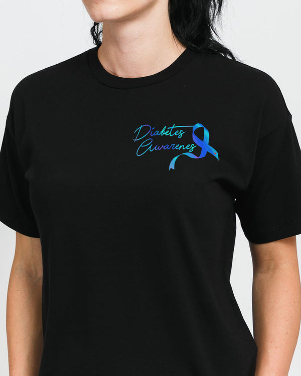 Ribbon Galaxy Flag Women's Diabetes Awareness Tshirt