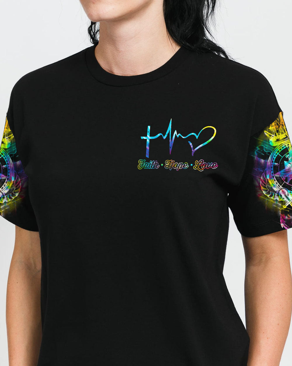 Hope Is The Anchor Of My Soul Colorful Tie Dye Women's Christian Tshirt