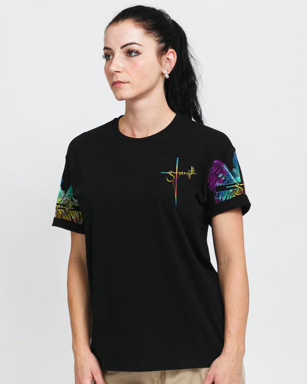 Strength Wings Colorful Watercolor Women's Christian Tshirt
