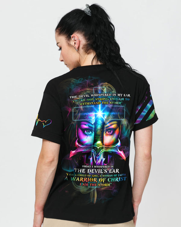 The Devil Whispered A Warrior Of Christ Women's Christian Tshirt