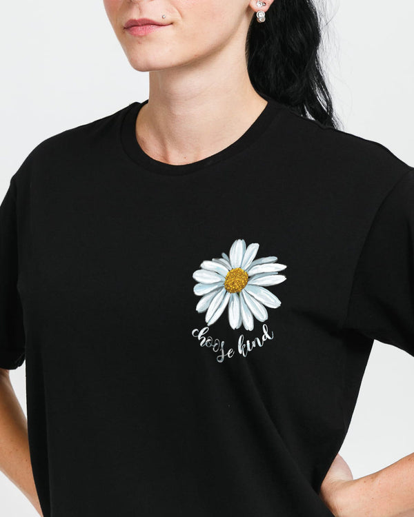 Cross Daisy Choose Kind Flag Women's Christian Tshirt