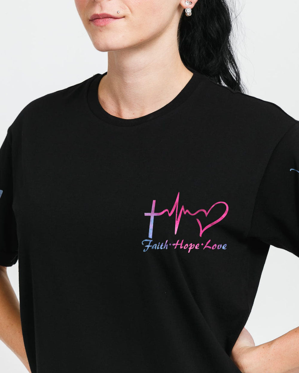 Jesus It's Not Religion Heart Watercolor Women's Christian Tshirt