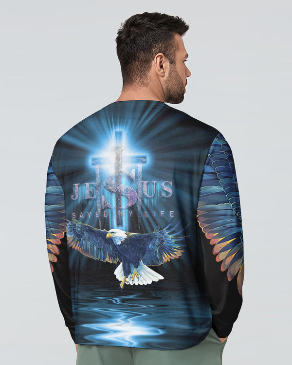 Jesus Saved My Life Eagle Men's Christian Sweatshirt