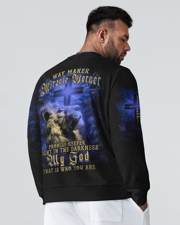 Way Maker Miracle Worker Promise Keeper Men's Christian Sweatshirt