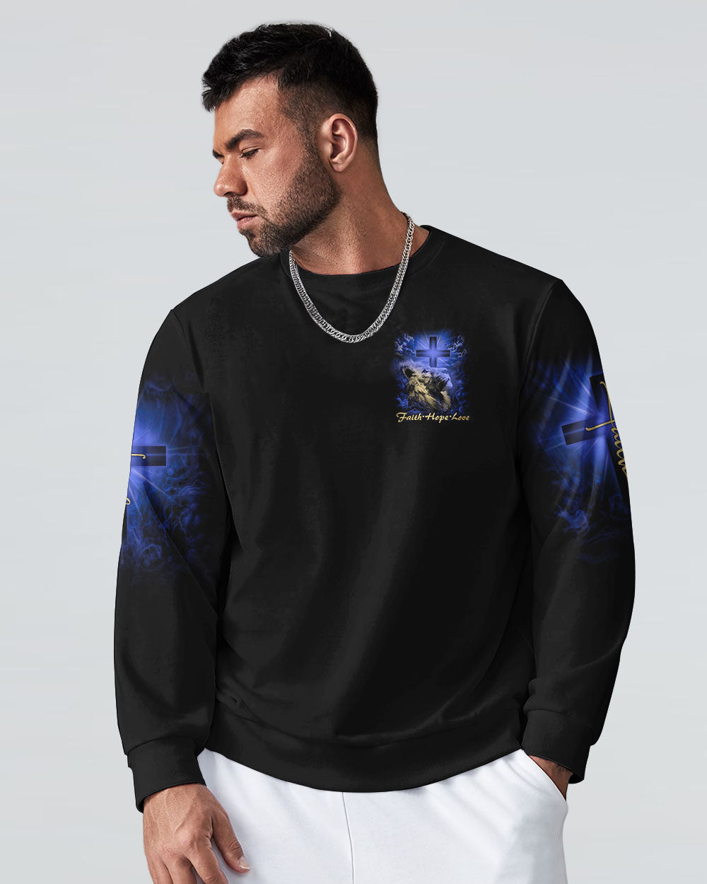 Way Maker Miracle Worker Promise Keeper Men's Christian Sweatshirt