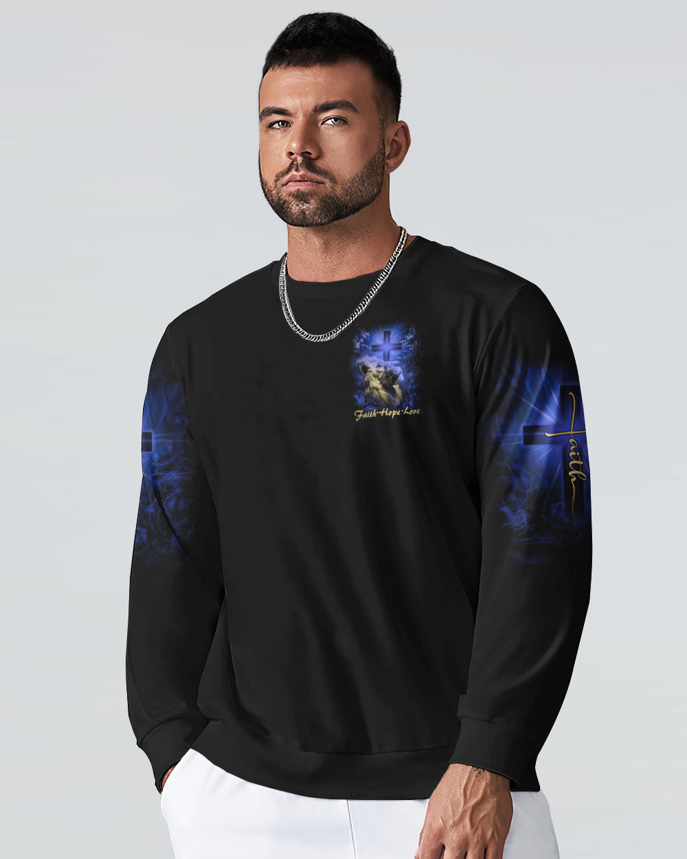 Way Maker Miracle Worker Promise Keeper Men's Christian Sweatshirt