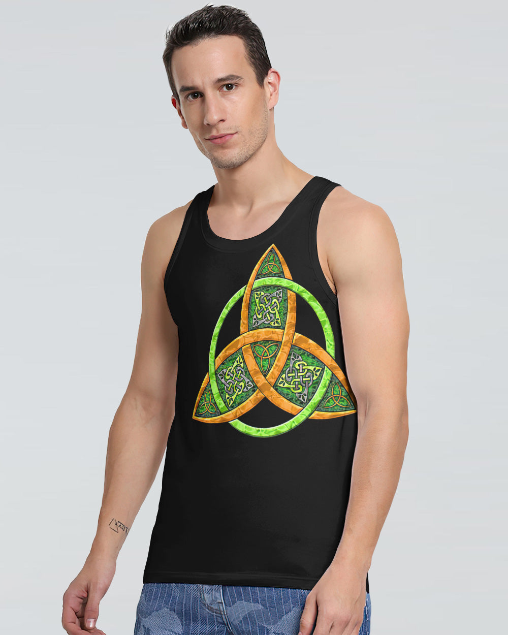 Celtic Cross Irish Wings Men's Christian Tanks