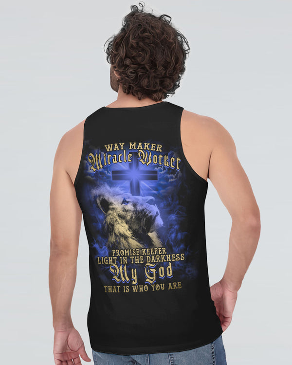 Way Maker Miracle Worker Promise Keeper Men's Christian Tanks