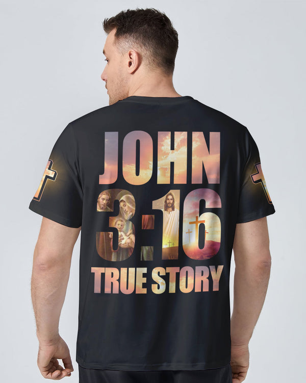 John 3:16 Vintage Jesus Men's Christian Tshirt
