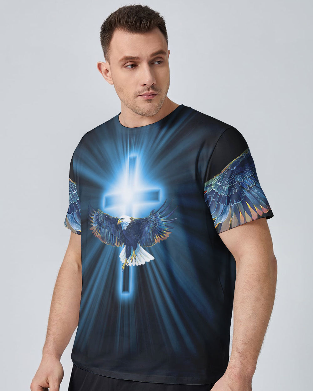 Jesus Saved My Life Eagle Men's Christian Tshirt