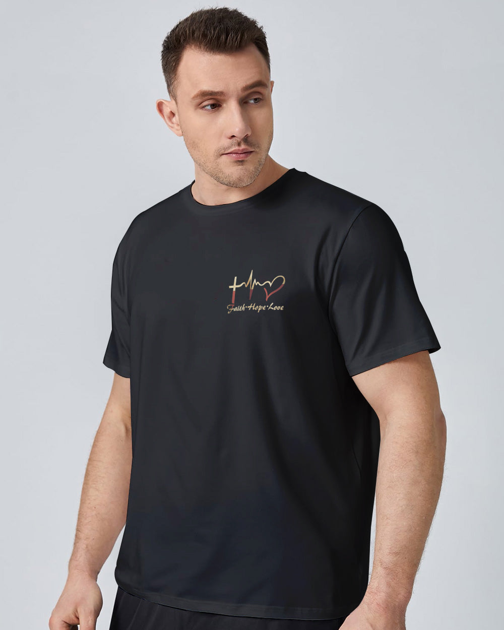 Let Your Faith Be Bigger Than Your Fear Wings Warrior Men's Christian Tshirt