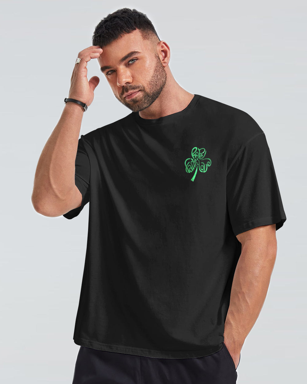 Irish By Blood American By Birth Wings Flag Men's Christian Tshirt