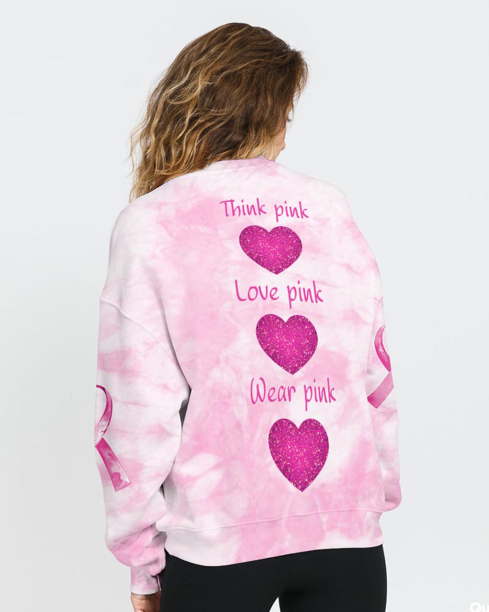 Think Pink Love Pink Wear Pink Women's Breast Cancer Awareness Sweatshirt