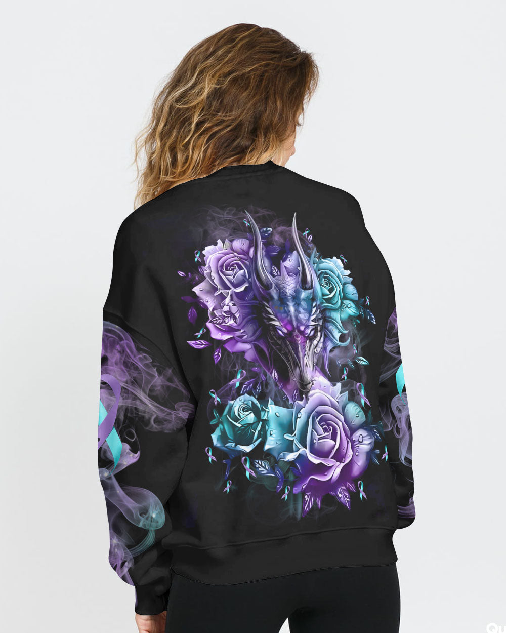 Dragon Flower Women's Suicide Prevention Awareness Sweatshirt