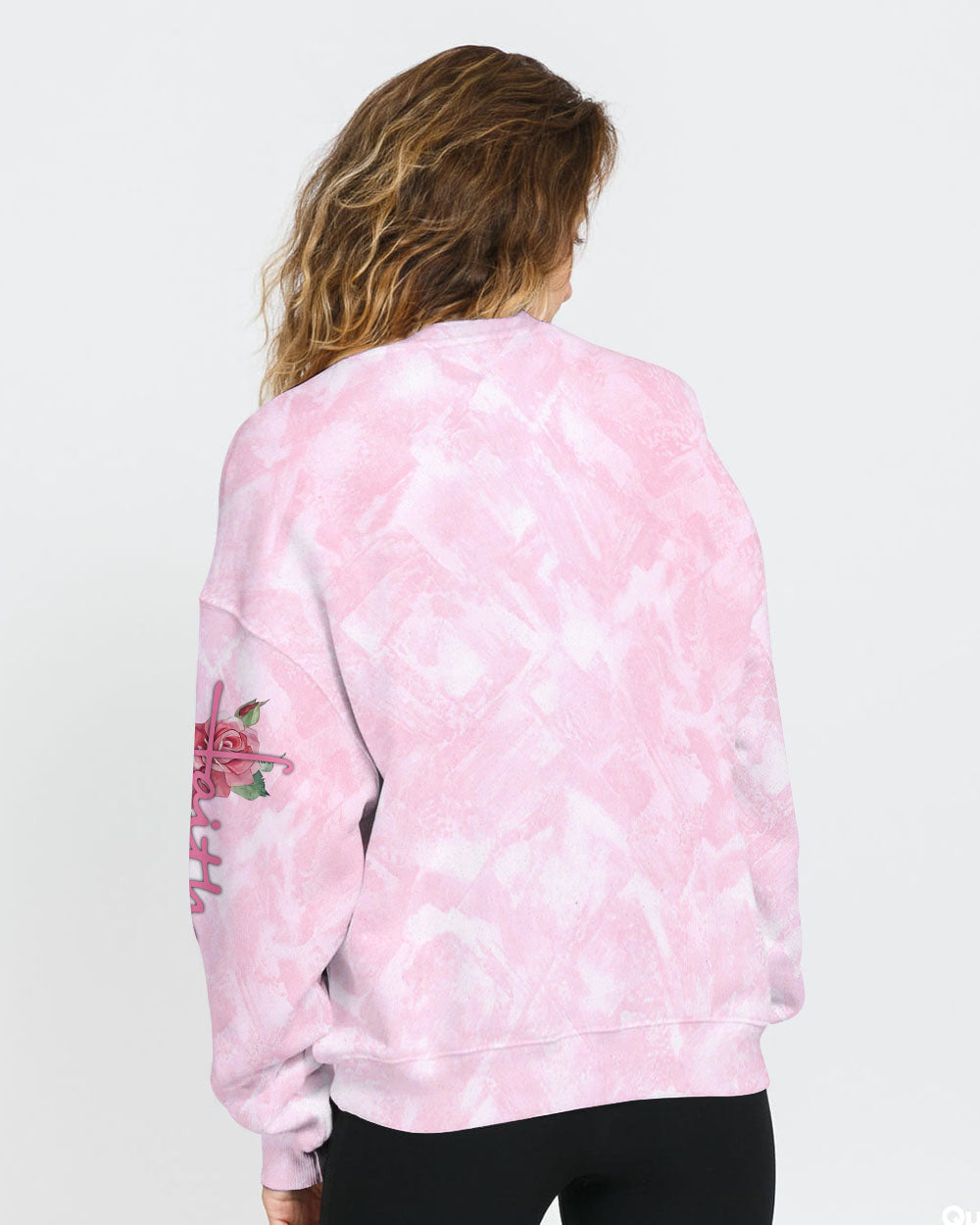 Jesus Take The Wheel Women's Breast Cancer Awareness Sweatshirt