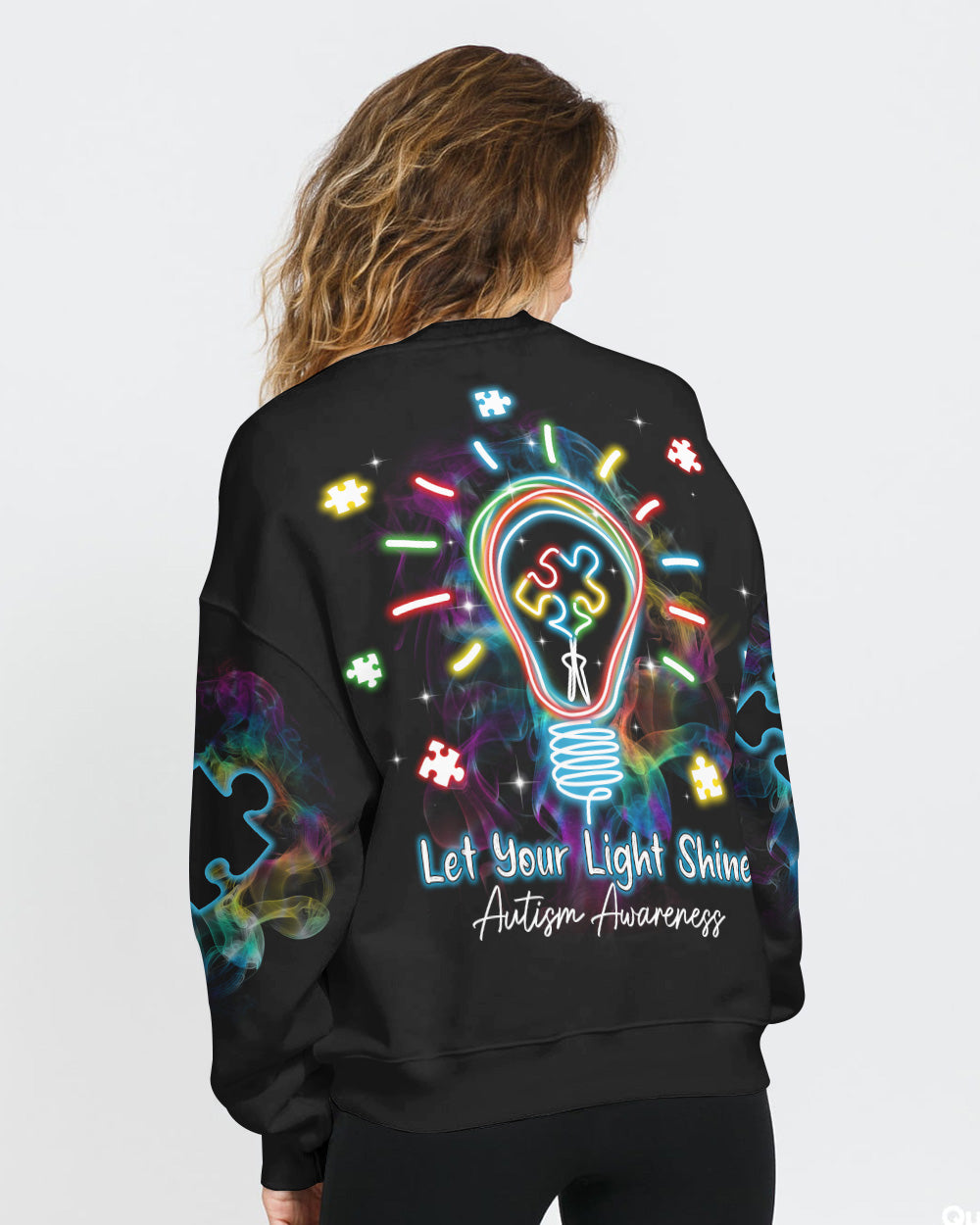 Let Your Light Shine Women's Autism Awareness Sweatshirt