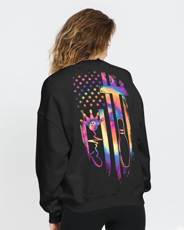 Faith Bowling Tie Dye Flag Women's Christian Sweatshirt