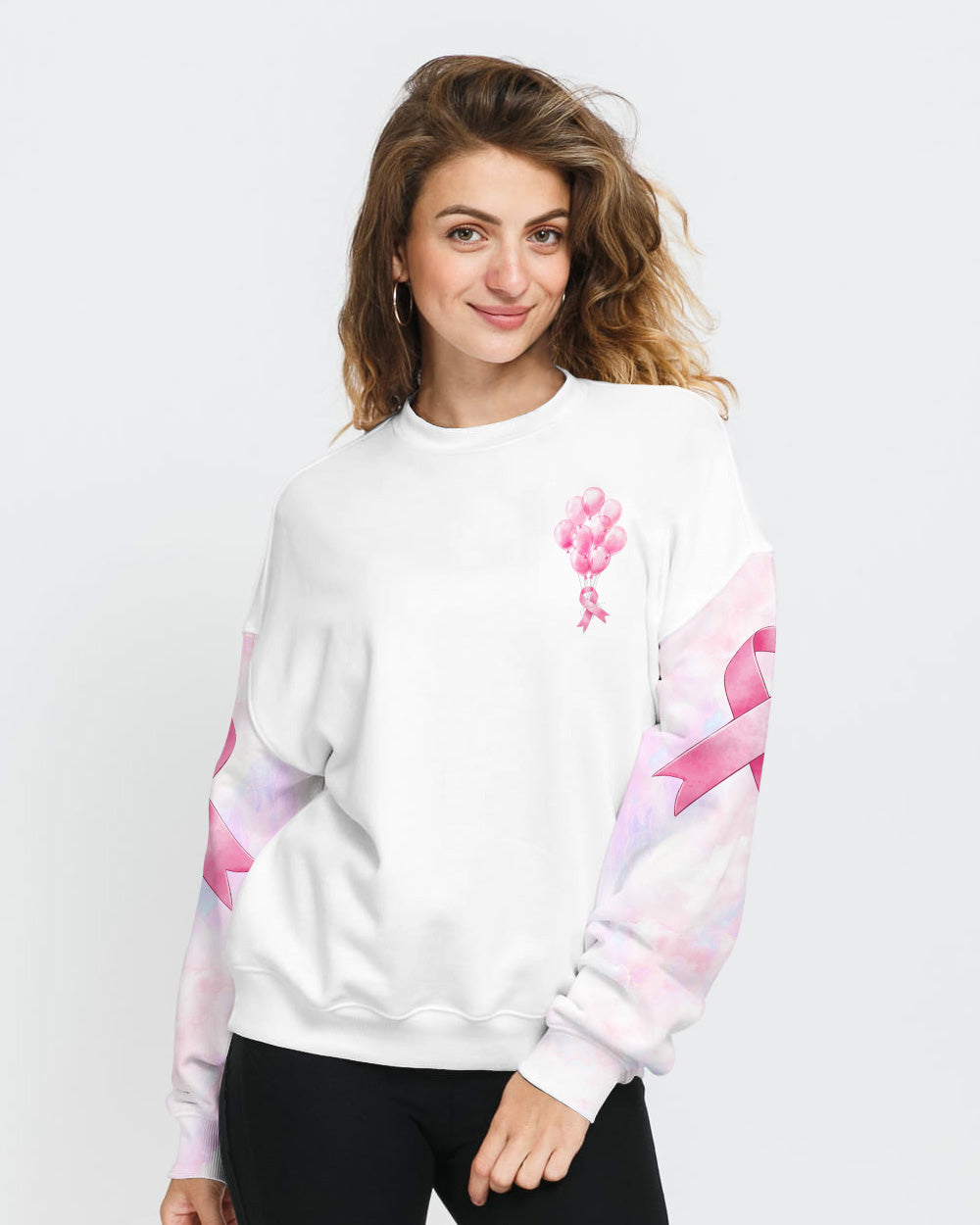 Cancer Balloon Women's Breast Cancer Awareness Sweatshirt