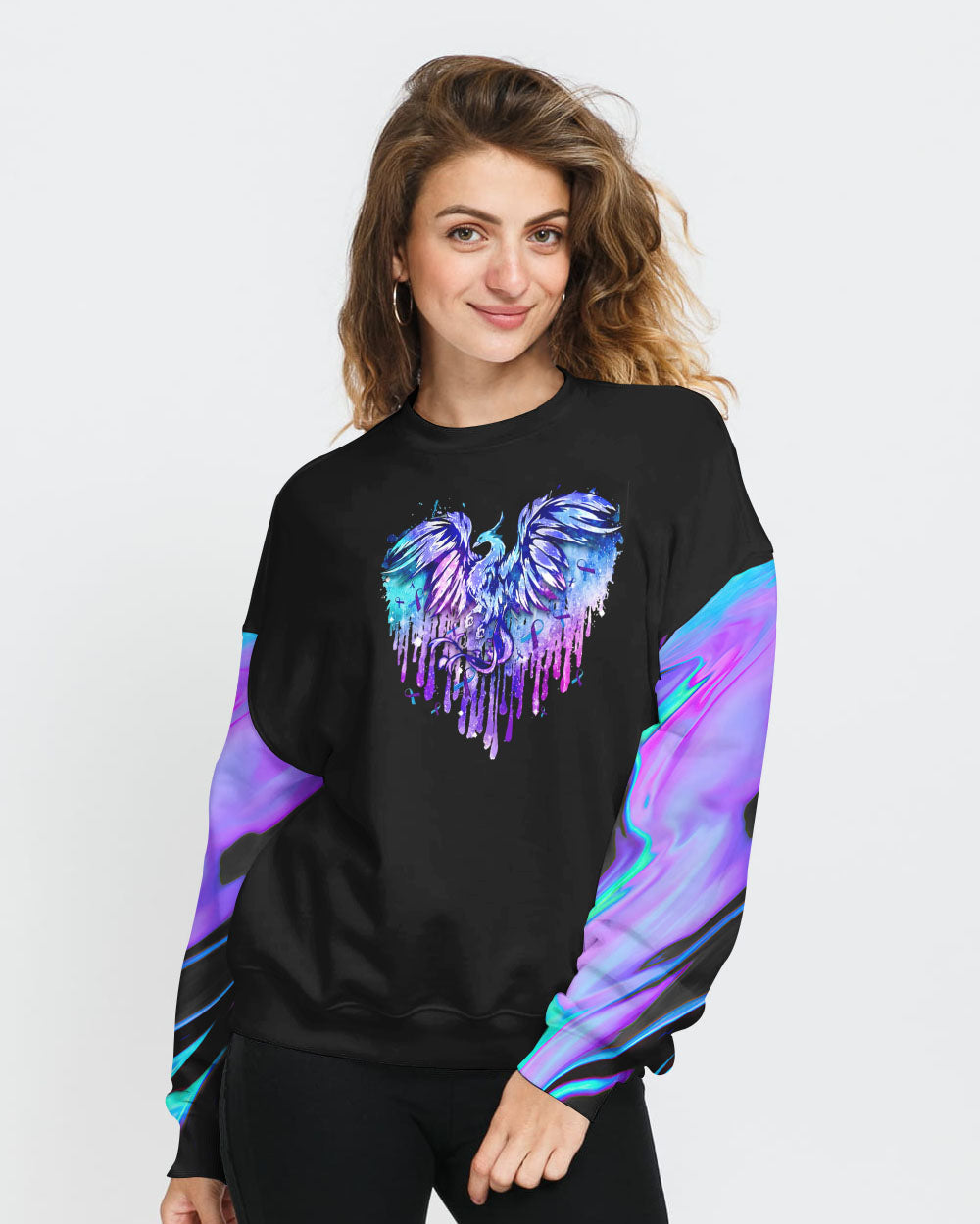 Rise From The Ashes Phoenix Women's Suicide Prevention Awareness Sweatshirt