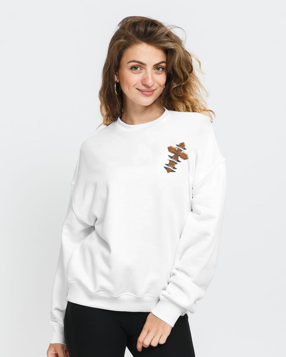 It's Not A Religion It's A Relationship Cross Women's Christian Sweatshirt
