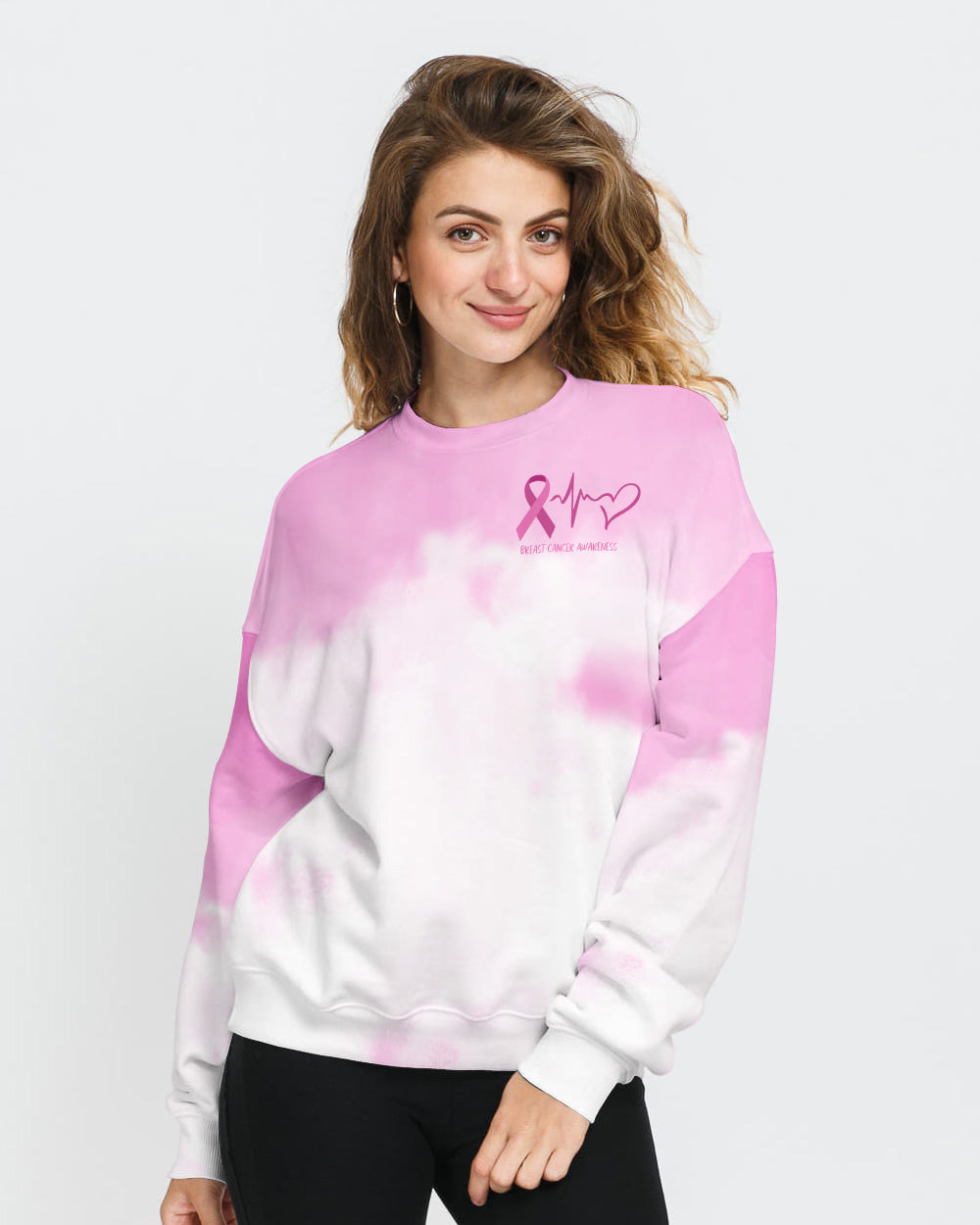 Hope For A Cure Butterfly Women's Breast Cancer Awareness Sweatshirt