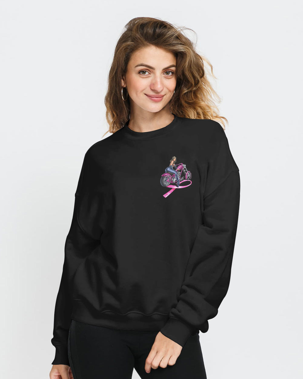 Bikers Fight For A Cure Women's Breast Cancer Awareness Sweatshirt