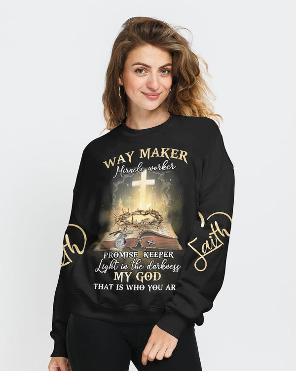 Way Maker Miracle Worker Bible Women's Christian Sweatshirt