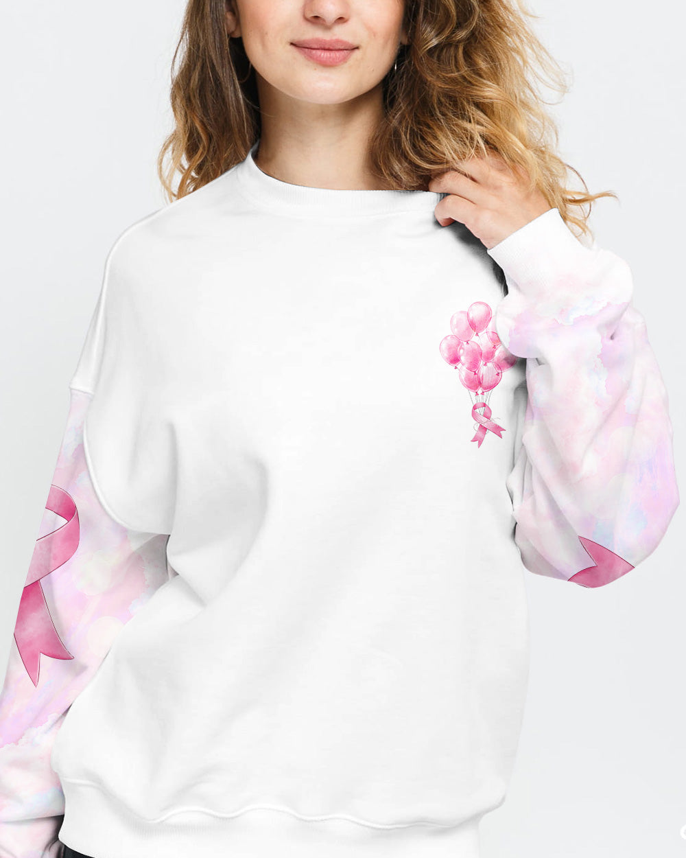 Cancer Balloon Women's Breast Cancer Awareness Sweatshirt