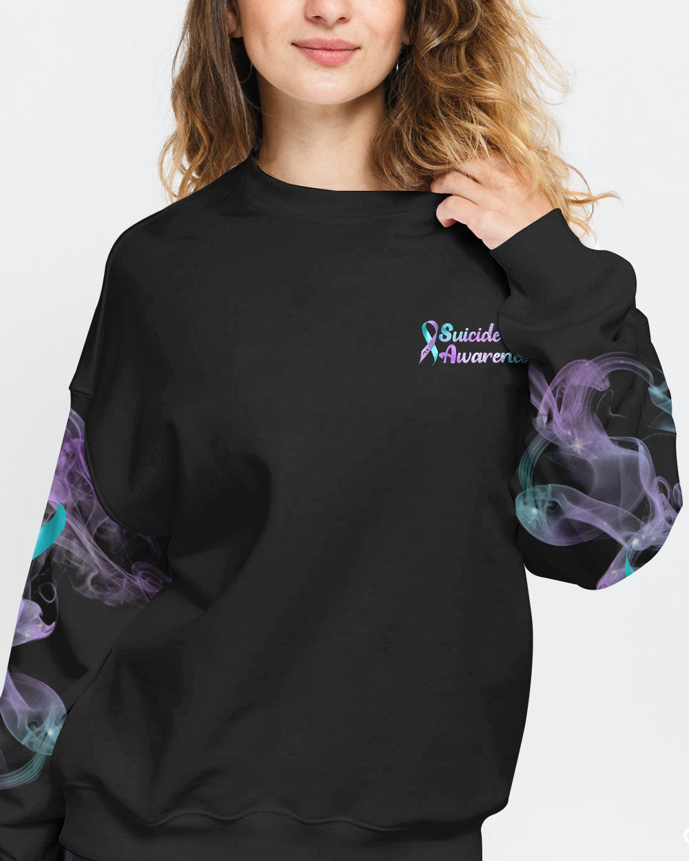 Dragon Flower Women's Suicide Prevention Awareness Sweatshirt