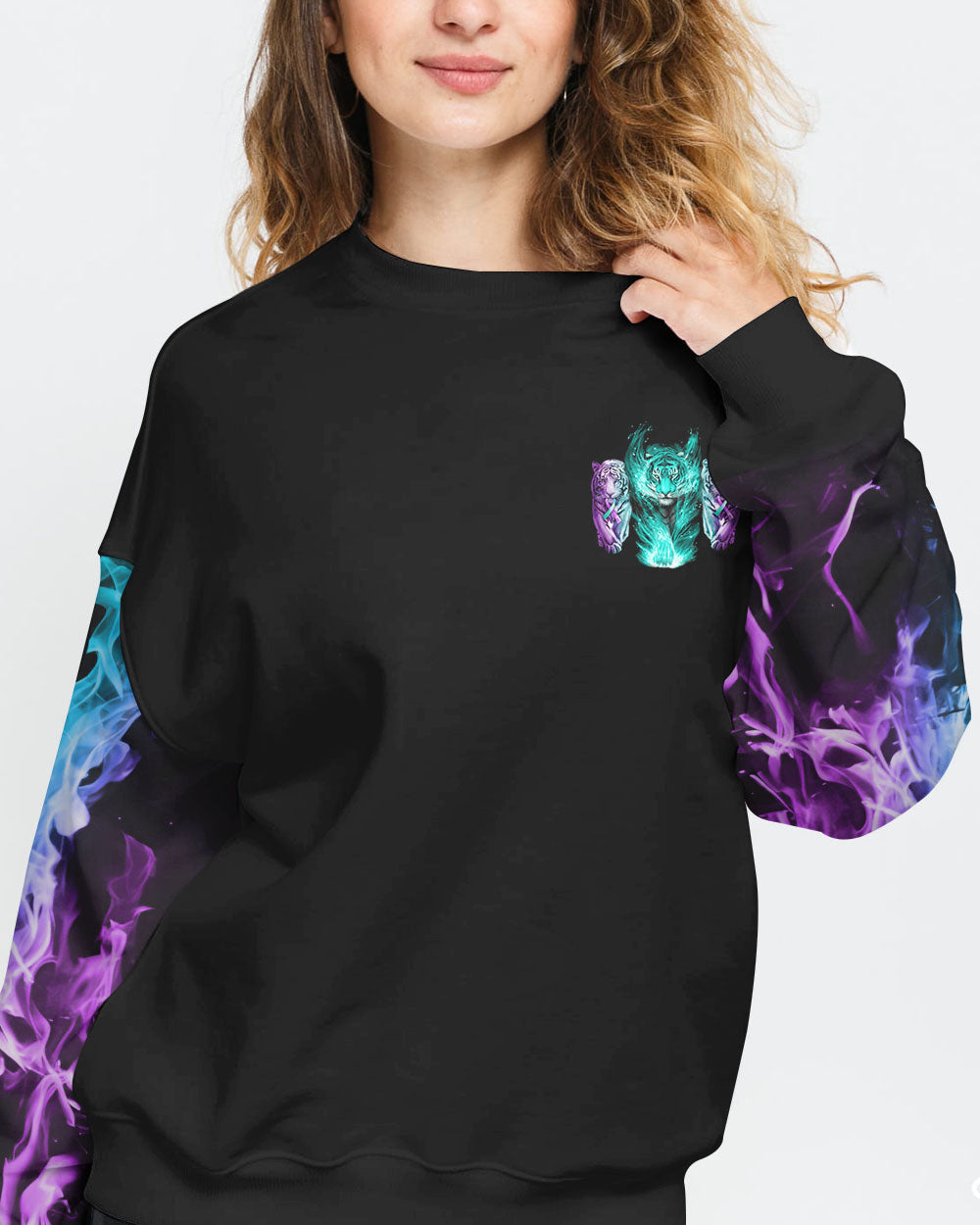 Keep Going No Matter What Tiger Women's Suicide Prevention Awareness Sweatshirt