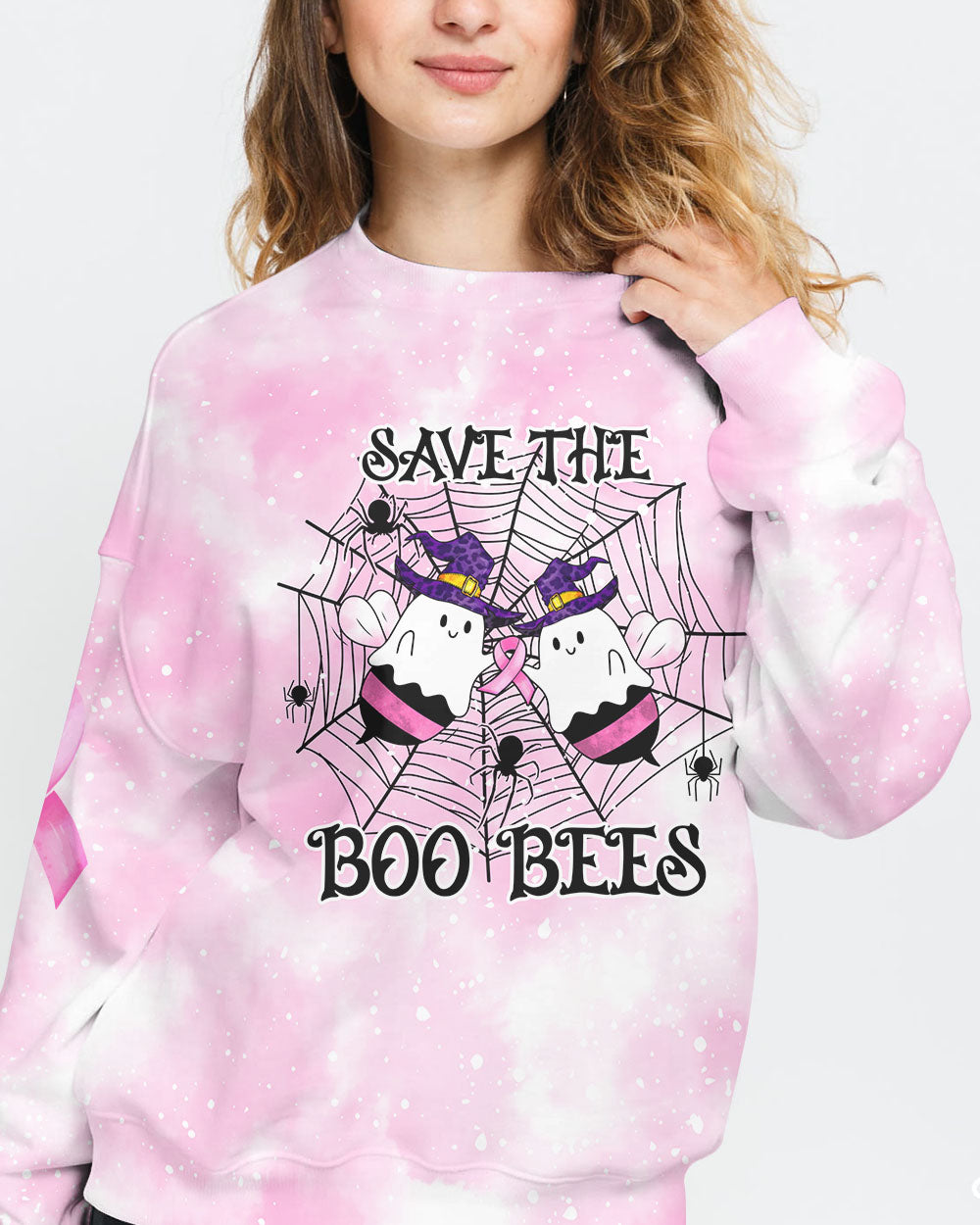 Save The Boo Bees Women's Breast Cancer Awareness Sweatshirt