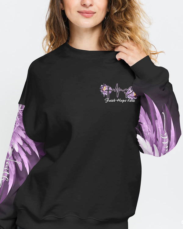 Way Maker Miracle Worker Purple Rose Women's Christian Sweatshirt