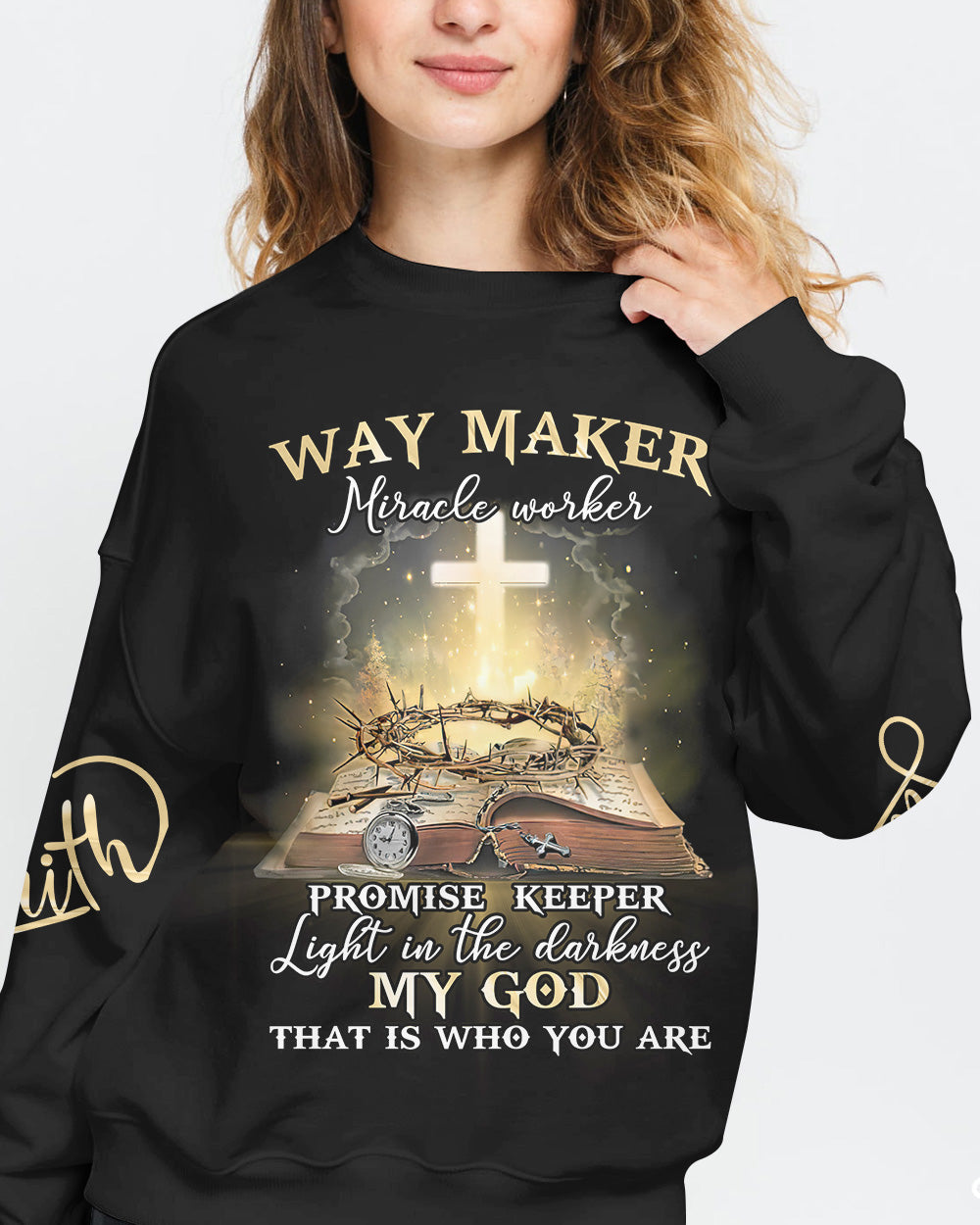 Way Maker Miracle Worker Bible Women's Christian Sweatshirt