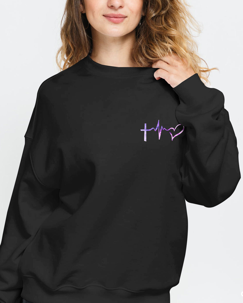 Miracle Worker Promise Keeper Light In The Darkness Abstract Color Women's Christian Sweatshirt
