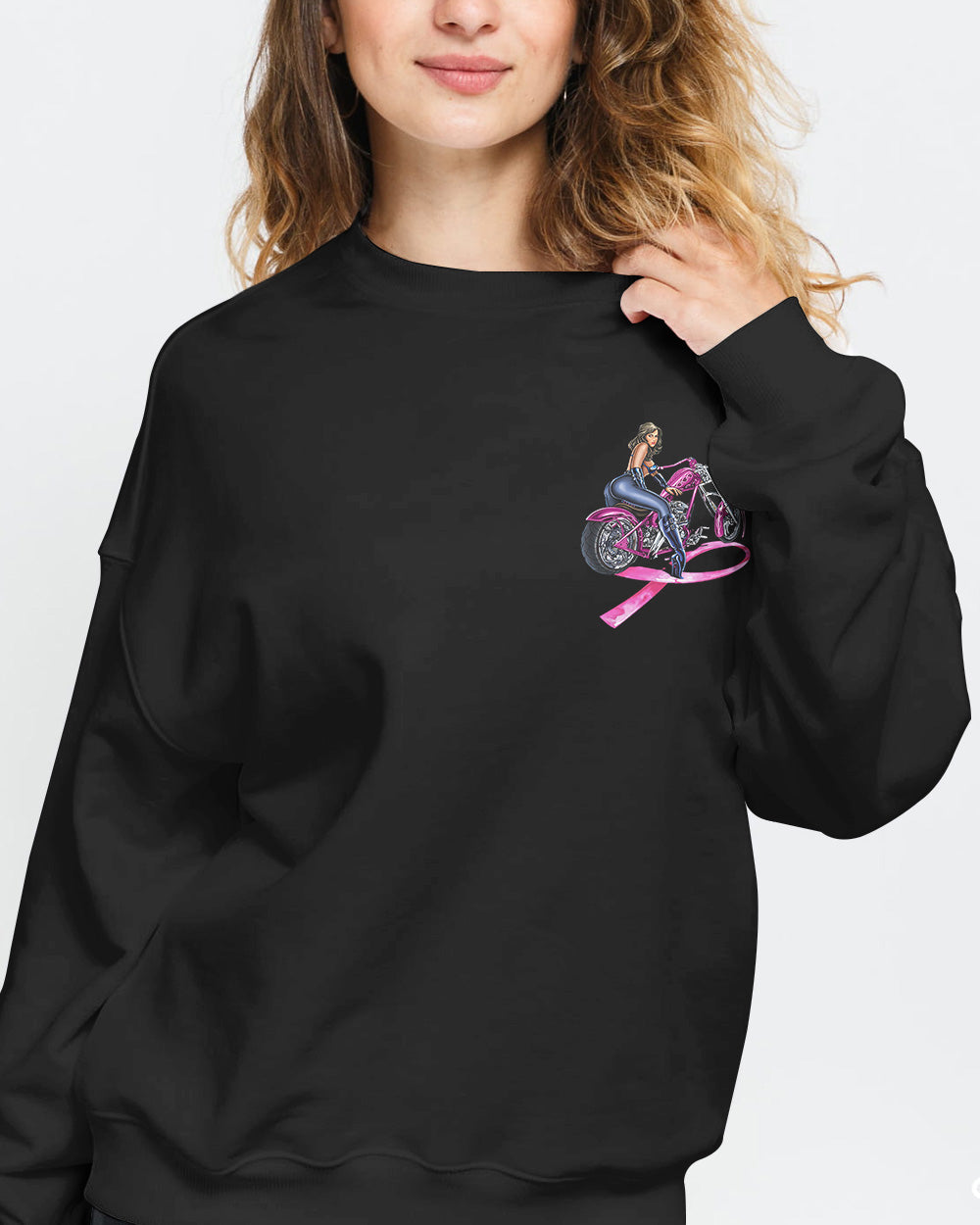 Bikers Fight For A Cure Women's Breast Cancer Awareness Sweatshirt