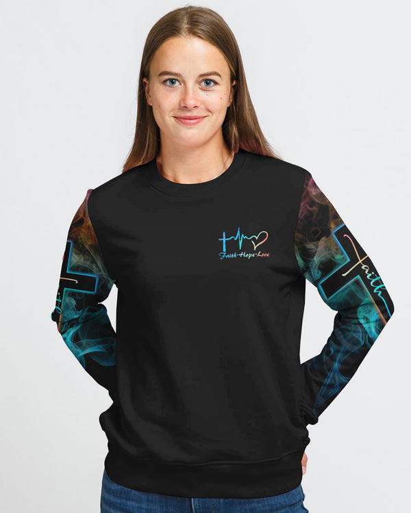 Let Your Faith Bigger Than Your Fear Lion Women's Christian Sweatshirt