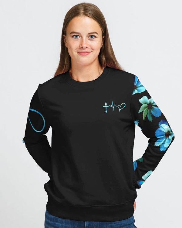 Floral Faith Hope Love Flower Smoke Women's Christian Sweatshirt