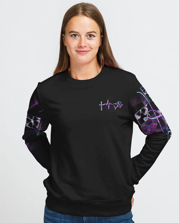 The Moment Your Heart Stopped Mine Changed Forever Women's Christian Sweatshirt