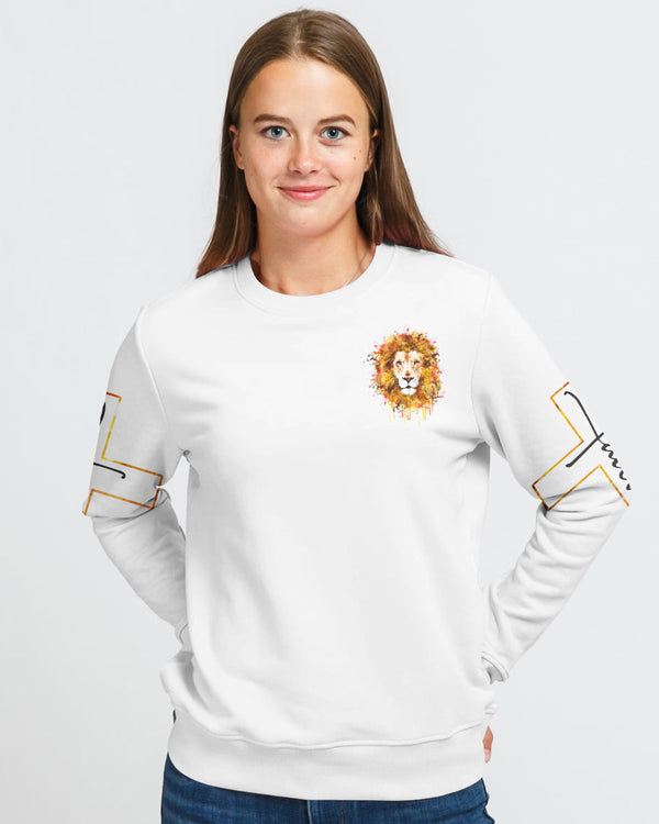 Way Maker Miracle Worker Faith Lion Watercolor Women's Christian Sweatshirt