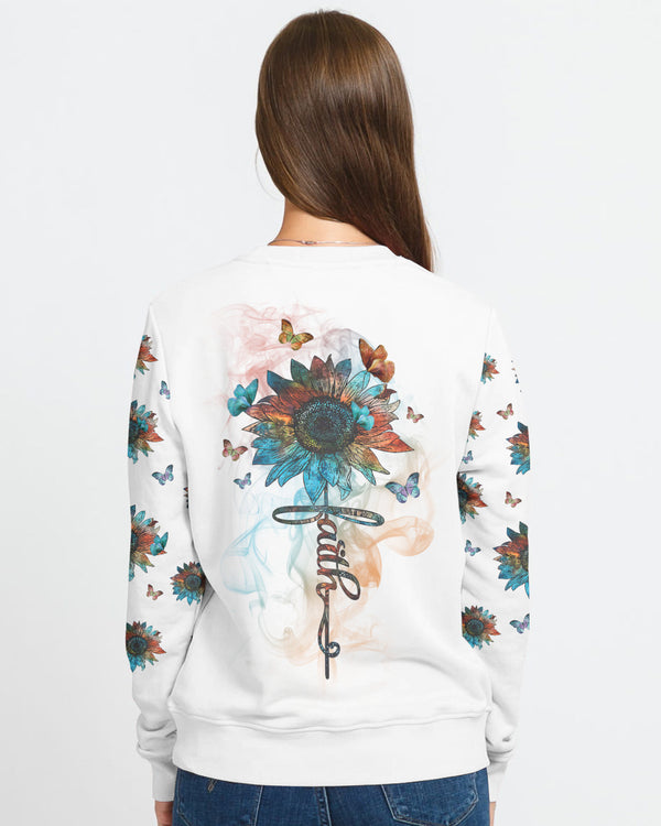 Sunflower Faith Butterfly Women's Christian Sweatshirt