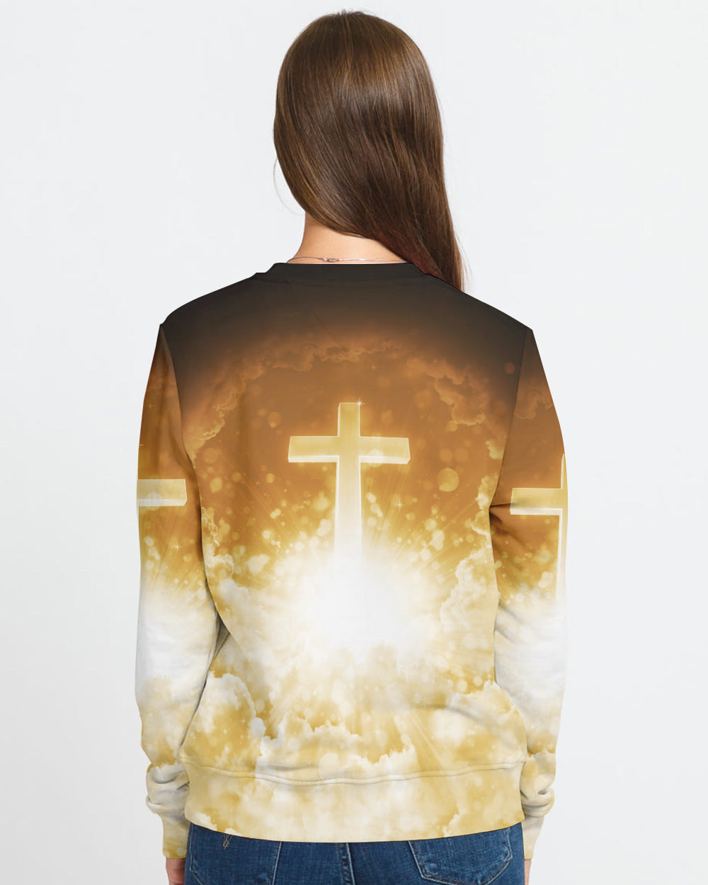 A Warrior She Is Not One Life Cross Heaven Walks With Ancestors Women's Christian Sweatshirt