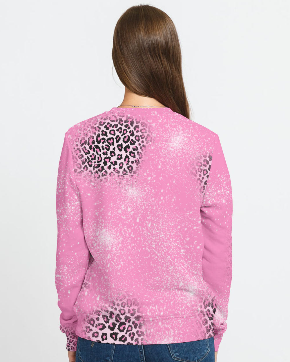 Fight Cancer Ribbon Circle Women's Breast Cancer Awareness Sweatshirt
