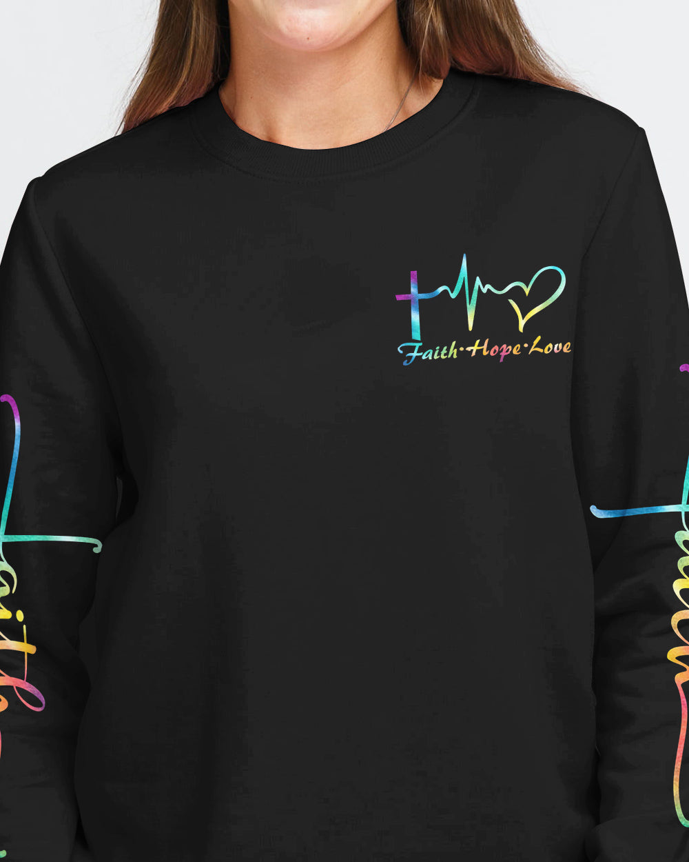 I Can Do All Things Wings Colorful Women's Christian Sweatshirt