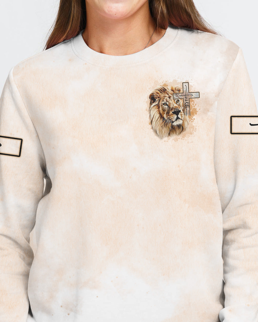 I Would Rather Stand With God Painting Lion Women's Christian Sweatshirt