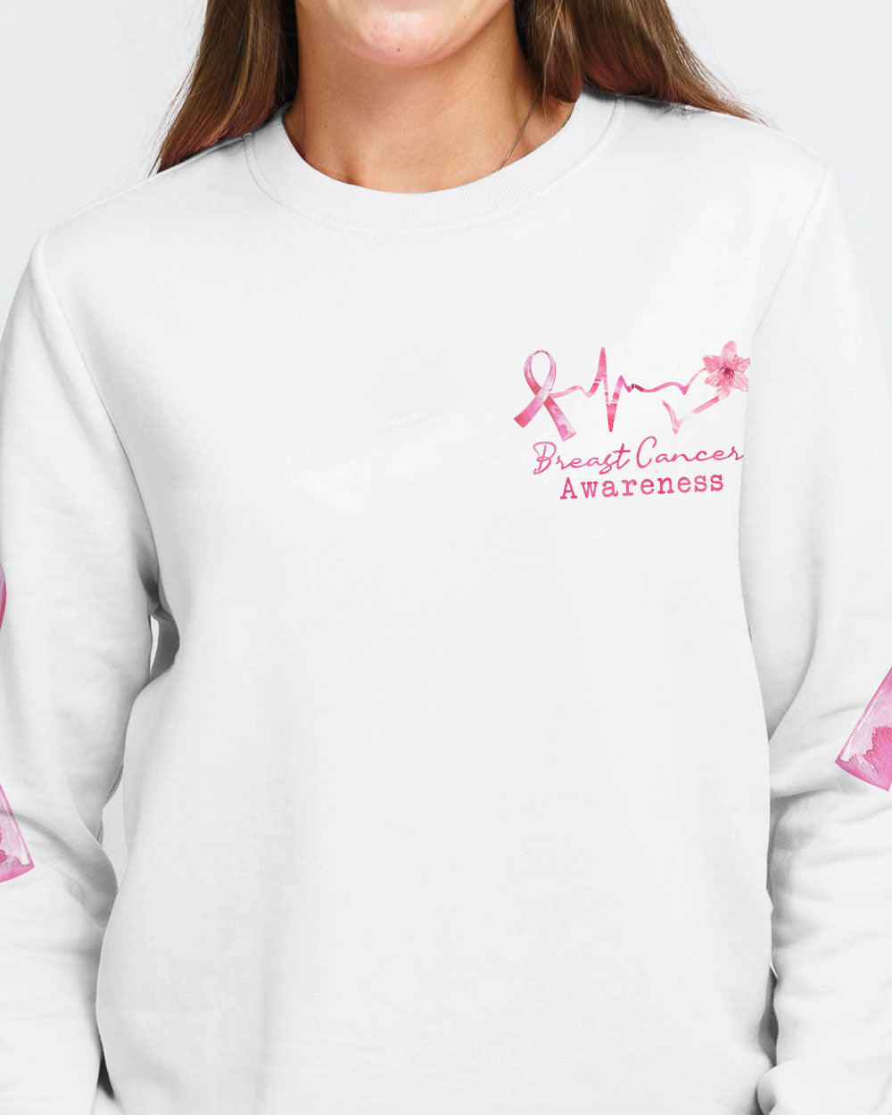 Faith Hope Love Pink Lily Women's Breast Cancer Awareness Sweatshirt
