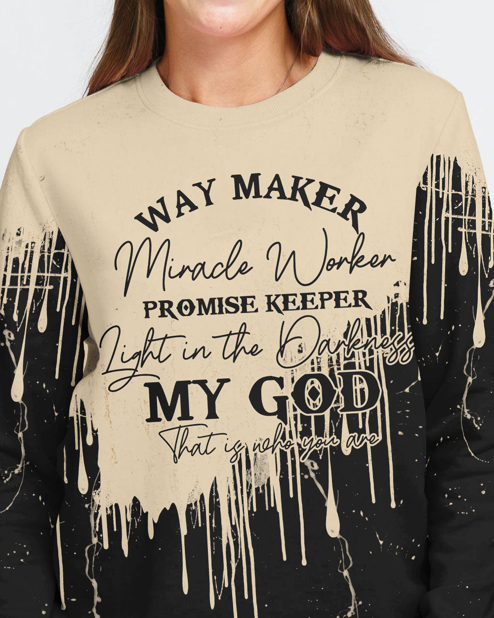 Way Maker Miracle Worker Melt Women's Christian Sweatshirt