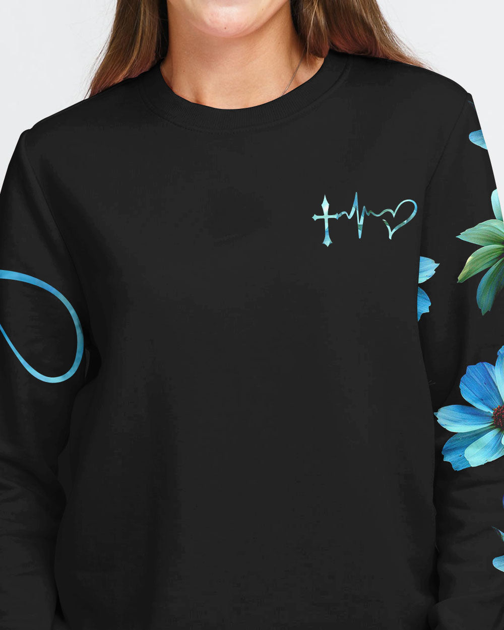 Floral Faith Hope Love Flower Smoke Women's Christian Sweatshirt